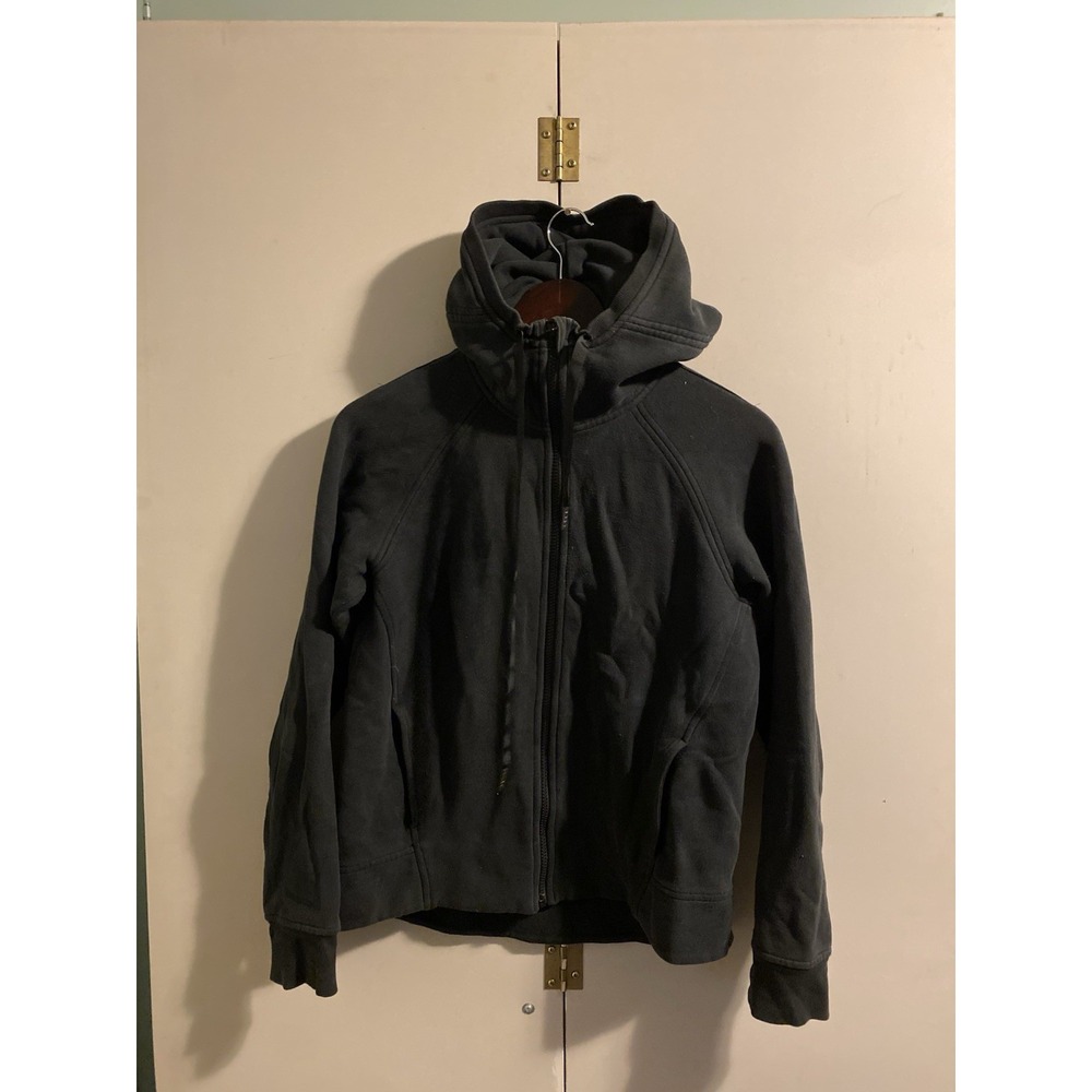 Lululemon Scuba Full Zip Hoodie Black Size 6 Women Jacket Sweatshirt Classic